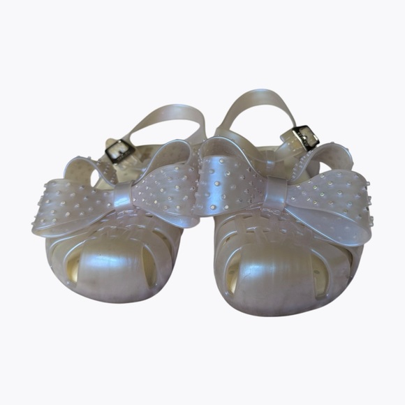 Mini Melissa Mini Aranha XIII Pearl Bow Sandals Toddler Size 10 Pearlcore Easter - Picture 2 of 8